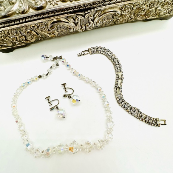 Vintage Deco Crystal Rhinestone Bracelet Lot - Picture 11 of 11